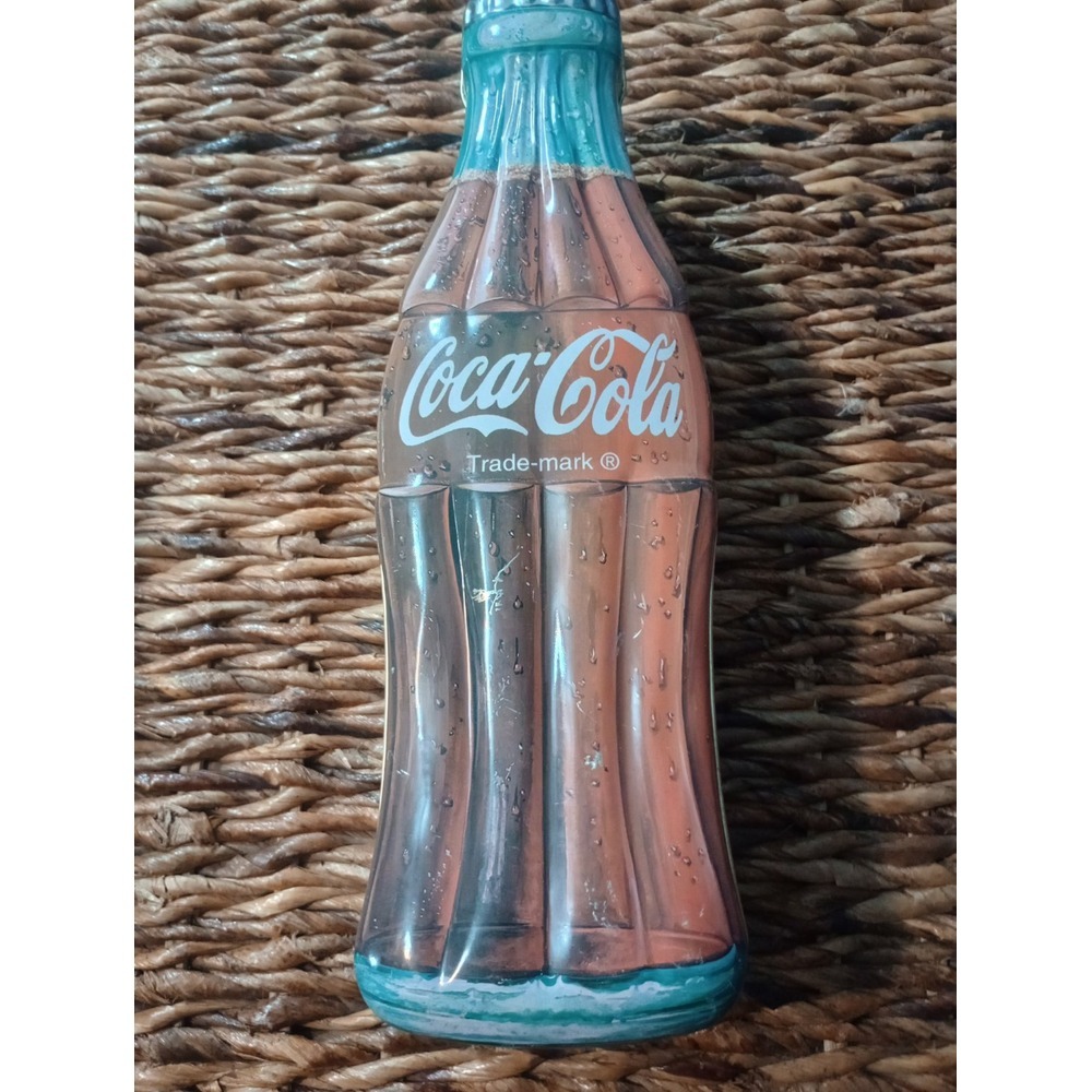 Vintage Coca Cola Shape Tin Container 13" Coke Collectible